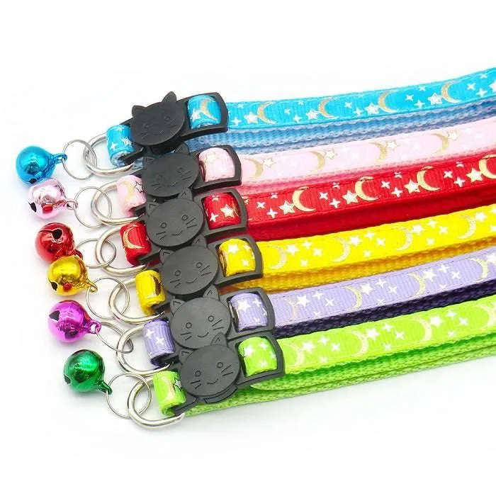 Star & Moon Breakaway Safety Cat Collar