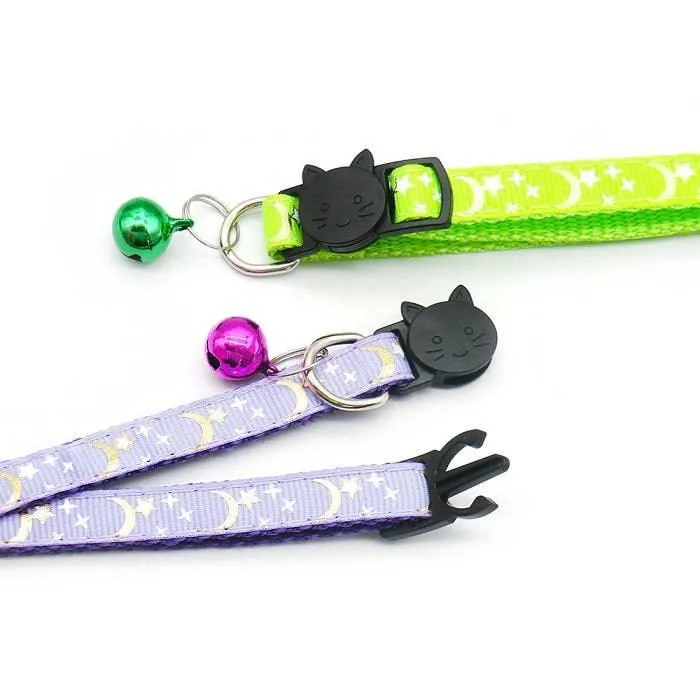 Star & Moon Breakaway Safety Cat Collar