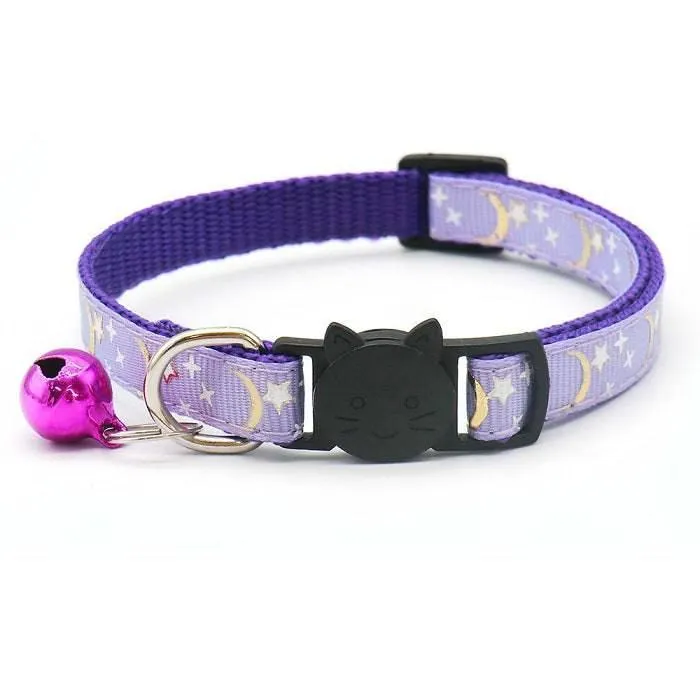 Star & Moon Breakaway Safety Cat Collar