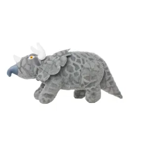Tuffy Dog Toys - VIP Products - Mighty Dinosaur Triceratops, Plush, Squeaky Dog Toy