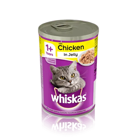WHISKAS® 1  Can with Chicken in Jelly 390g