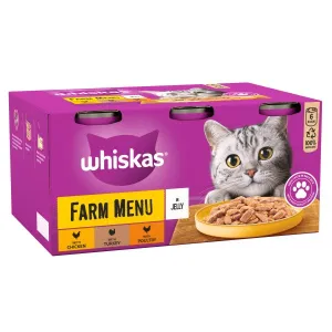 Whiskas 1  Farm Menu Tins in Jelly 6x400g