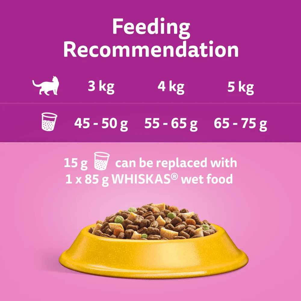 Whiskas Adult Cat 1  Complete Chicken Dry Cat Food