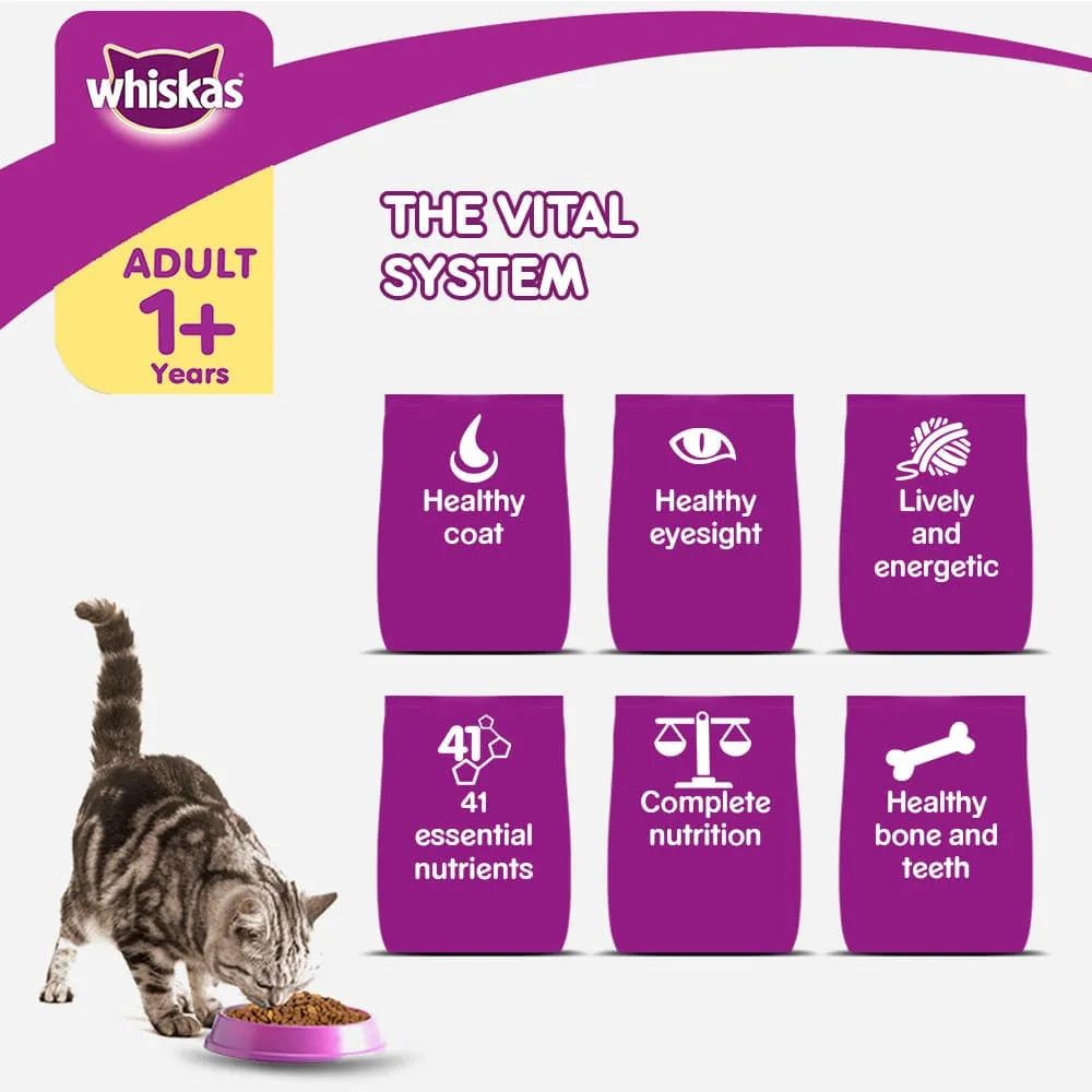 Whiskas Grilled Saba Flavour Adult (1  years) Cat Dry Food
