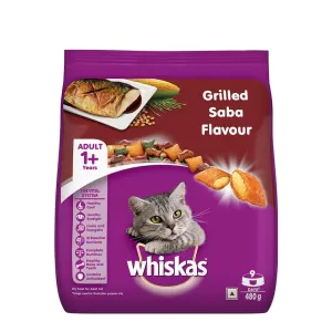 Whiskas Grilled Saba Flavour Adult (1  years) Cat Dry Food