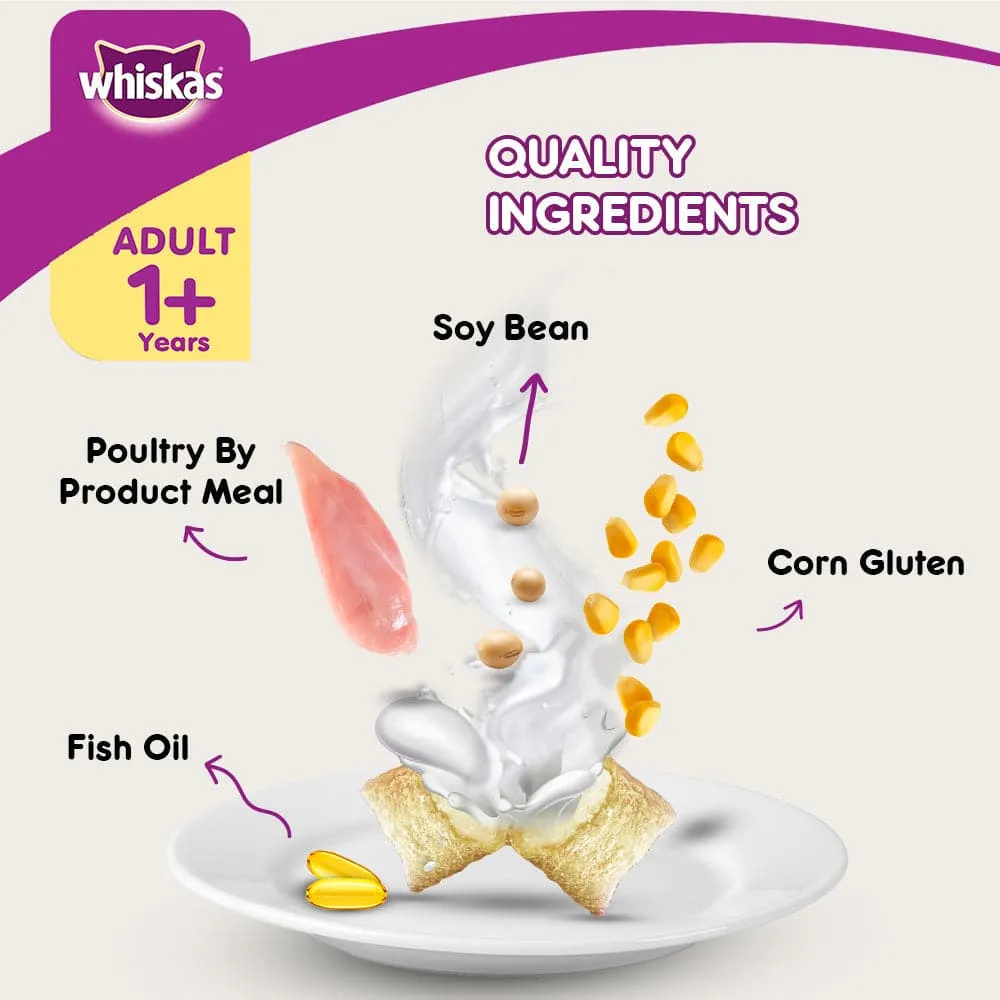Whiskas Grilled Saba Flavour Adult (1  years) Cat Dry Food