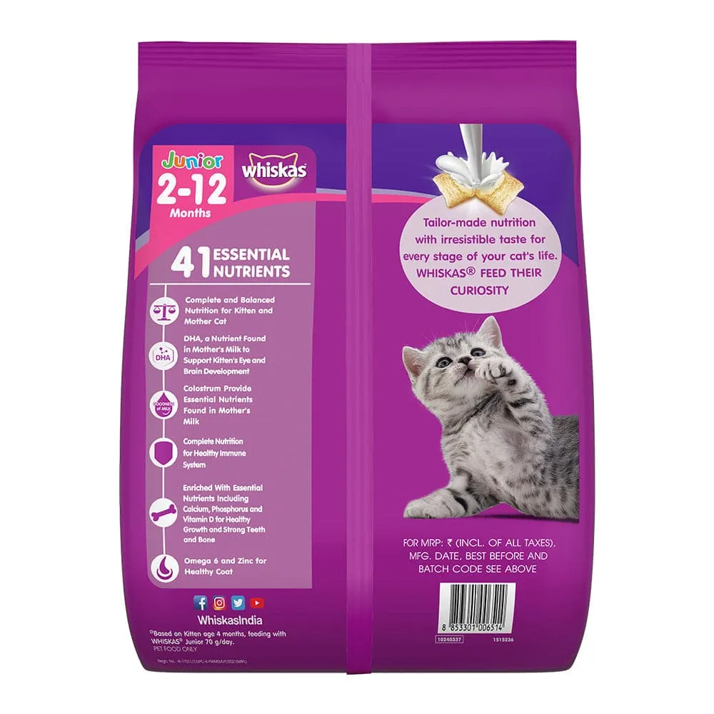 Whiskas Mackerel Flavour Dry Food for Mother and Baby Cat (Limited Shelf Life)
