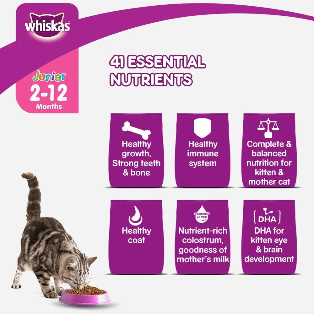 Whiskas Mackerel Flavour Dry Food for Mother and Baby Cat (Limited Shelf Life)