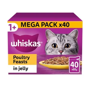 Whiskas Pouch 1  Poultry Feasts In Jelly 40x85g