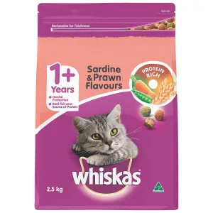 Whiskas Vita-Bites Sardine, Prawn, Tuna & Whitebait Dry Cat Food 2.50kg