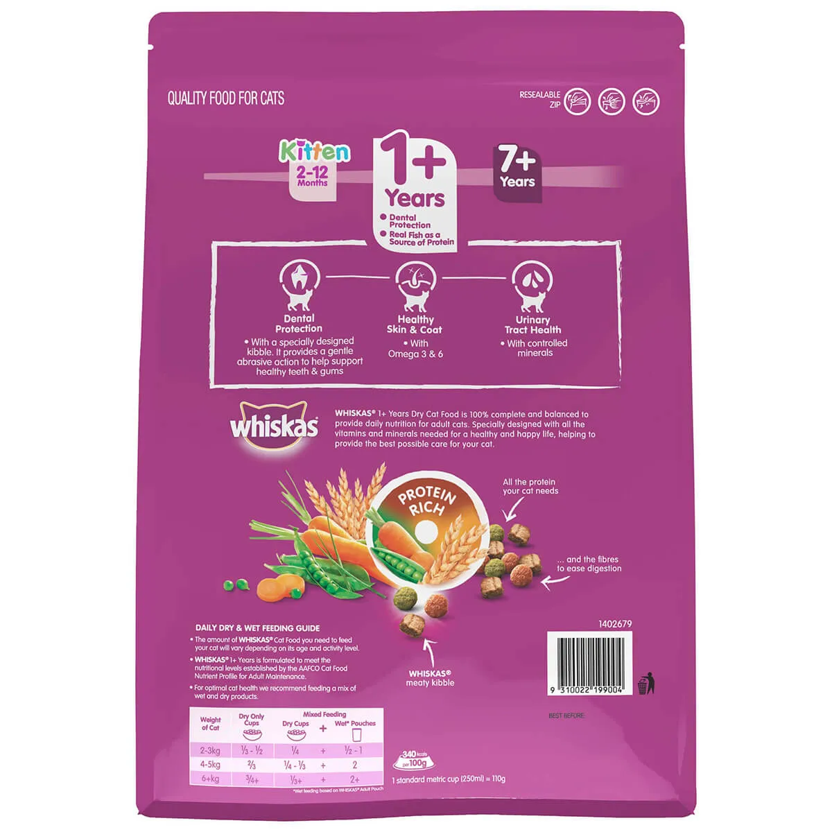 Whiskas Vita-Bites Sardine, Prawn, Tuna & Whitebait Dry Cat Food 2.50kg