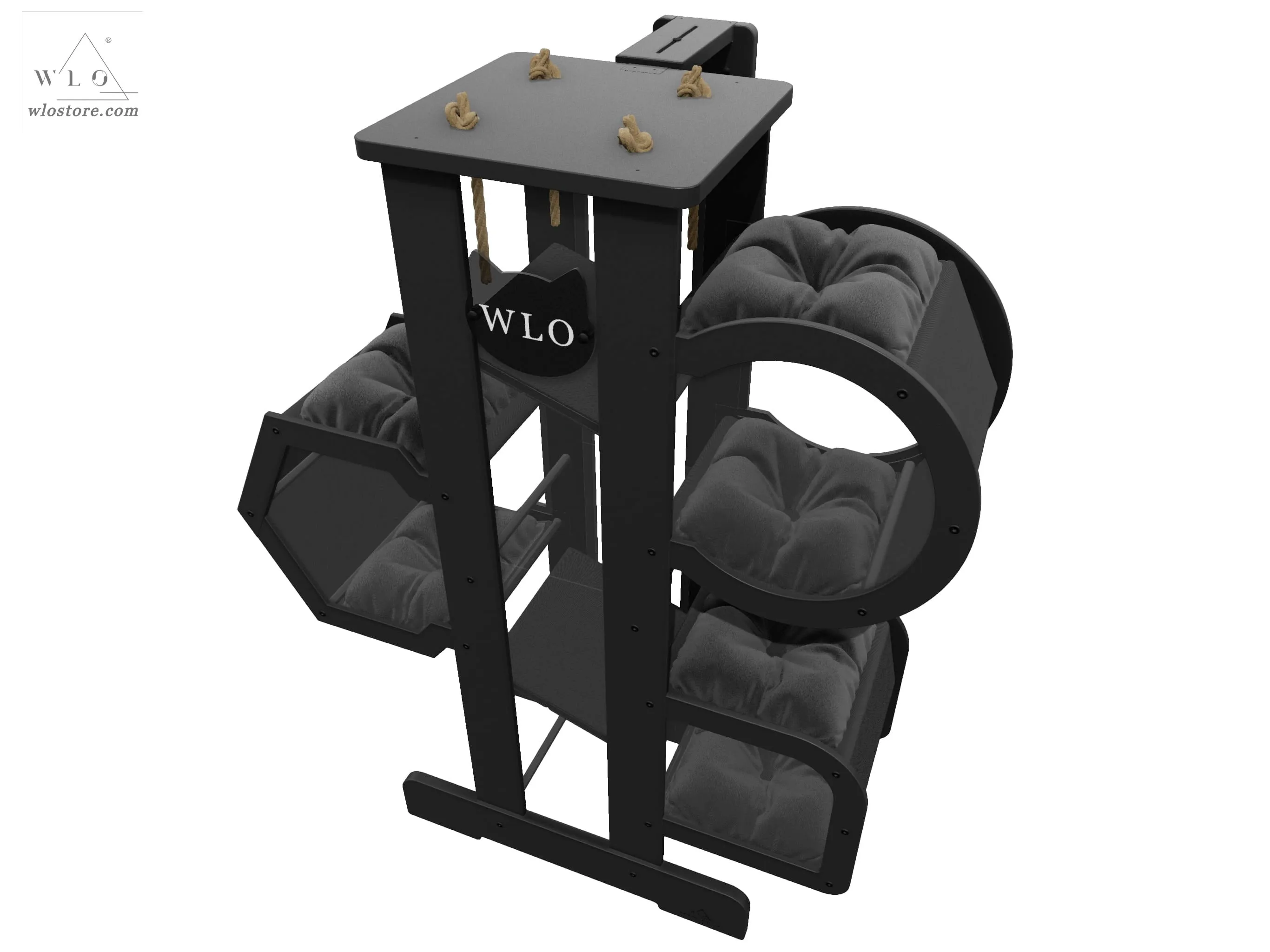 WLO® Black Impera Modern Cat Tree
