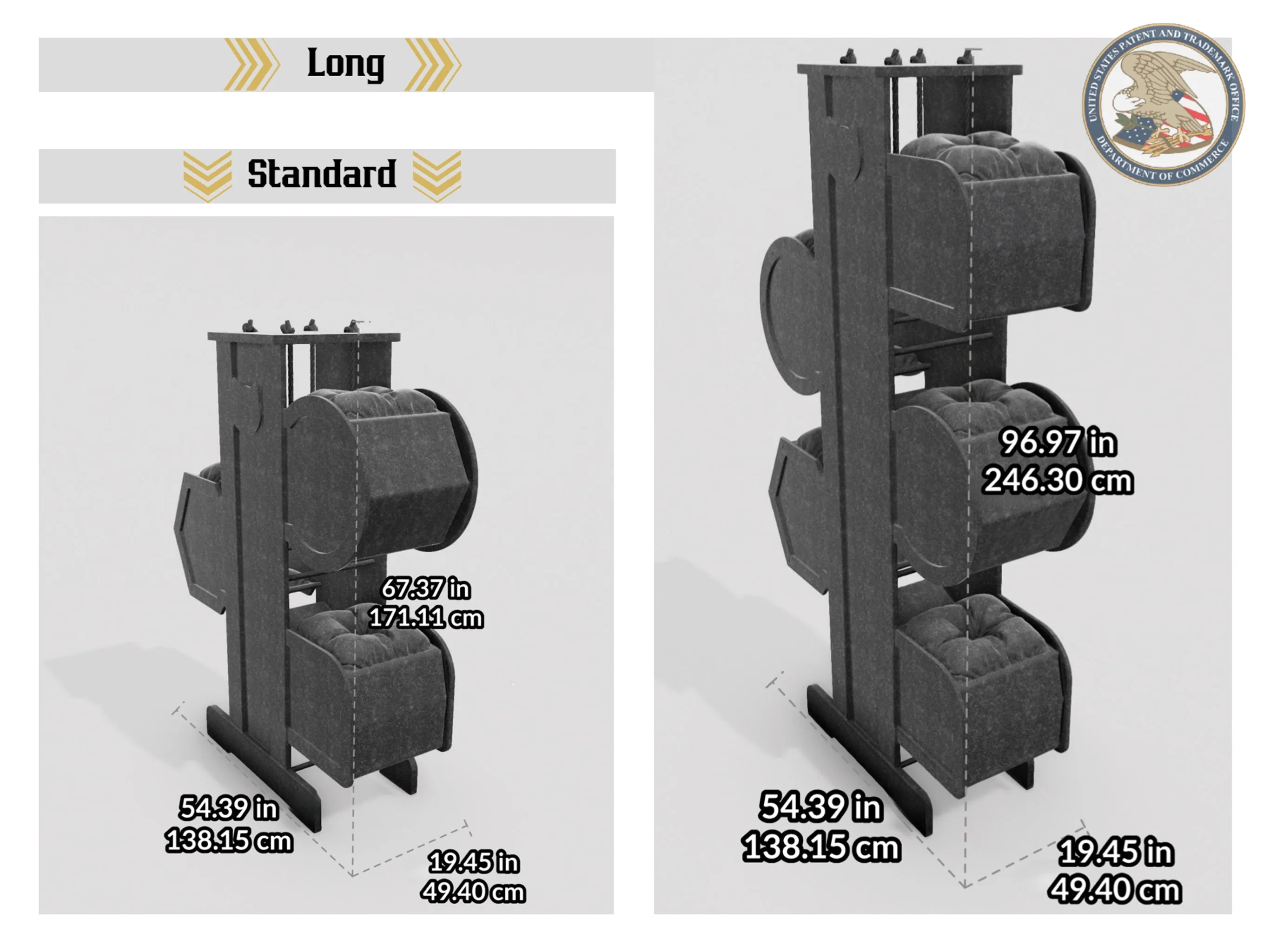 WLO® Black Impera Modern Cat Tree