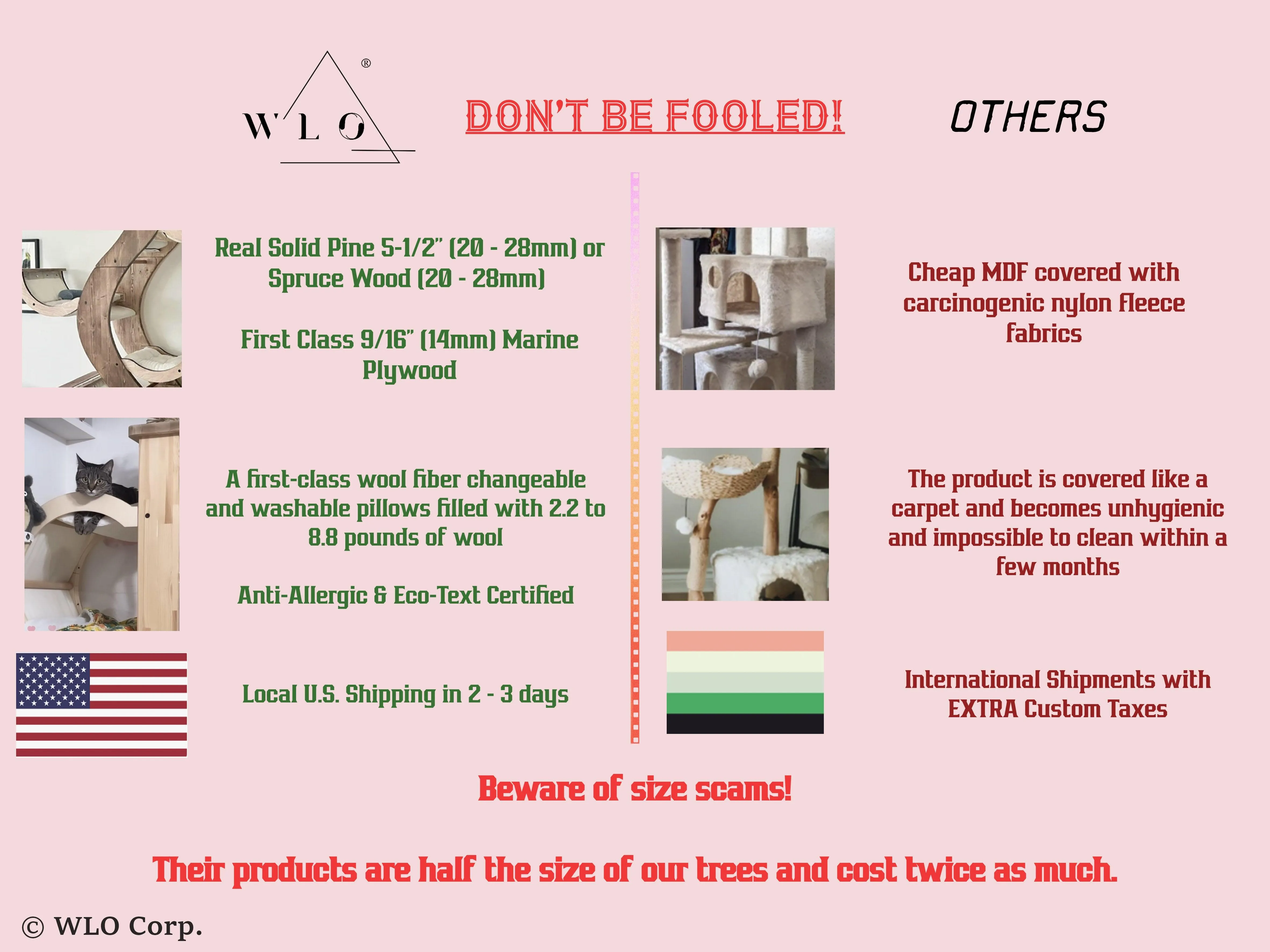 WLO® Natural Basic Modern Cat Bed